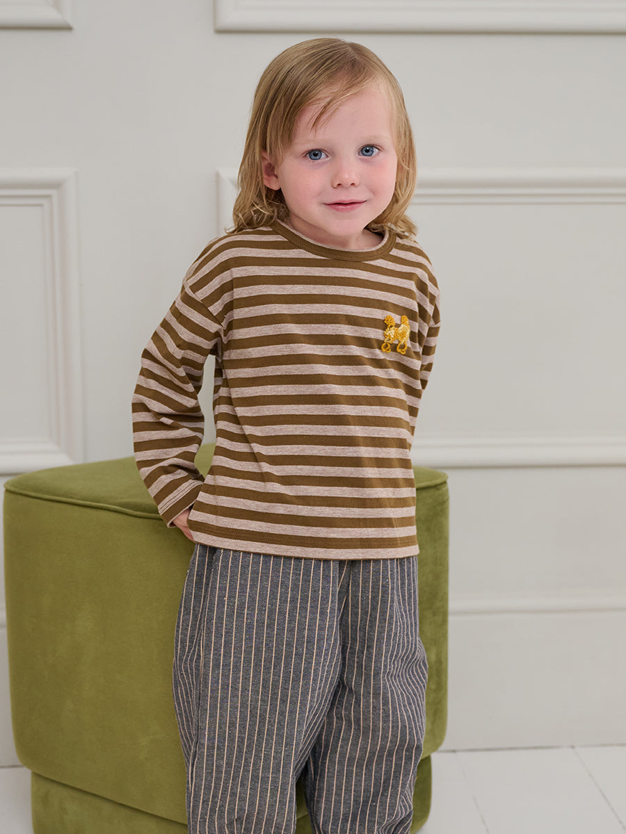 Chicago Stripe Tee, Brown Stripe – view 4