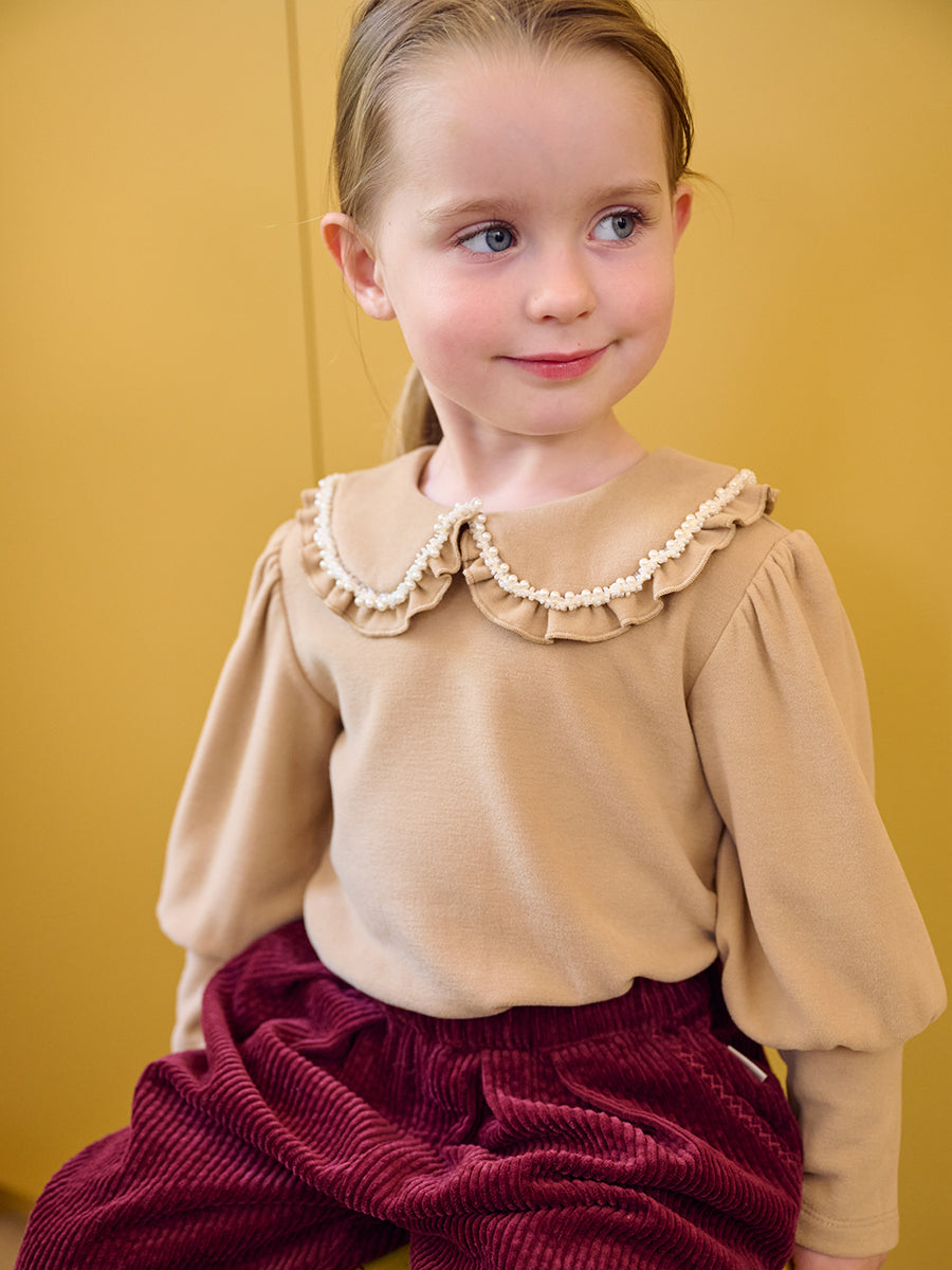 Vienna Pearl Top, Khaki – Happyology