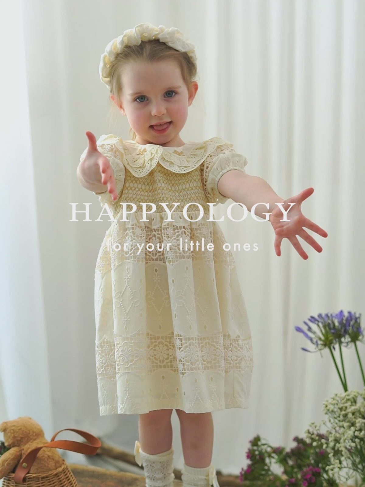 Gothenburg Embroidered Dress, Almond White – product video